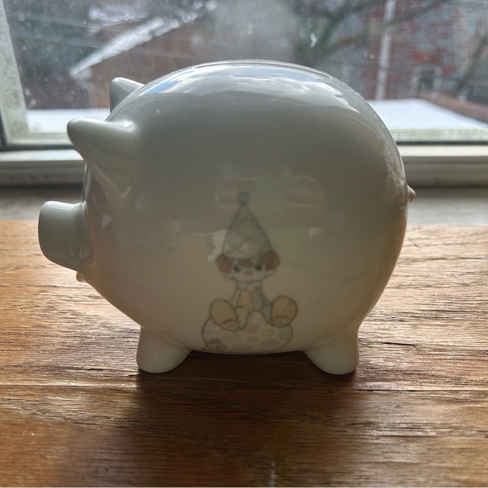 Charming White Piggy Bank